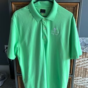 XL lime green golf shirt.